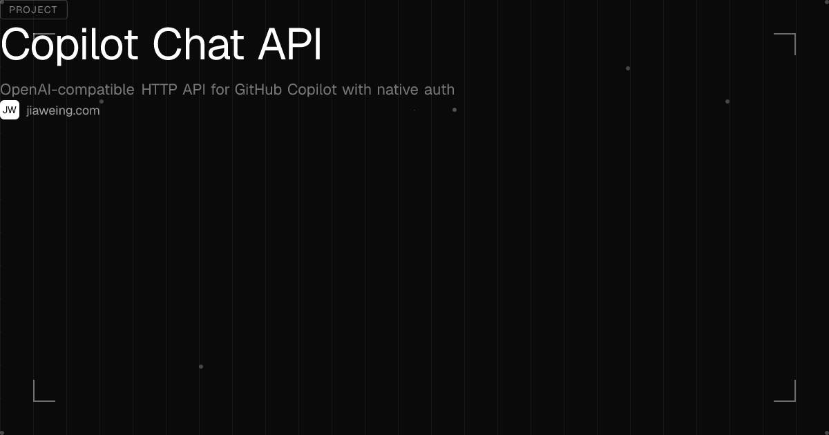 Copilot Chat API · Jia Wei Ng